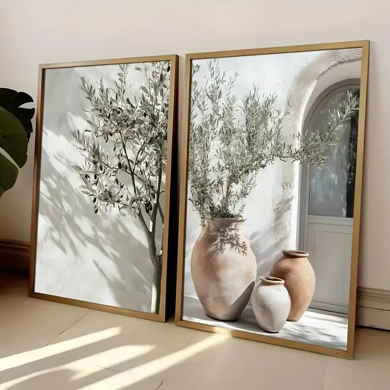 Home Decor Vase - لوحة قماشية فنية بدون إطار بتصميم