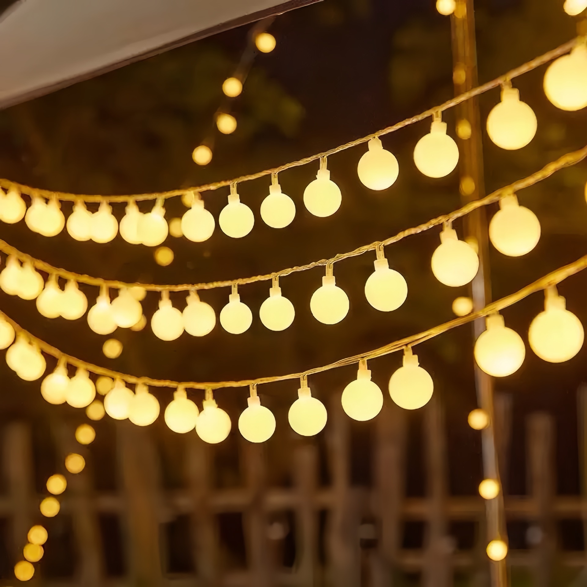 Fairy Lights Bedroom - أضواء زينة على شكل فقاعات بيضاء