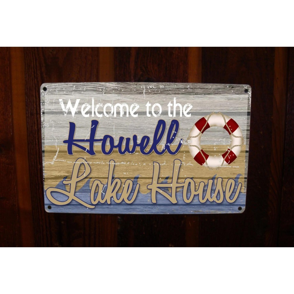 Home Decor Nautical - لوحة معدنية قابلة للتخصيص بتصميم منزل