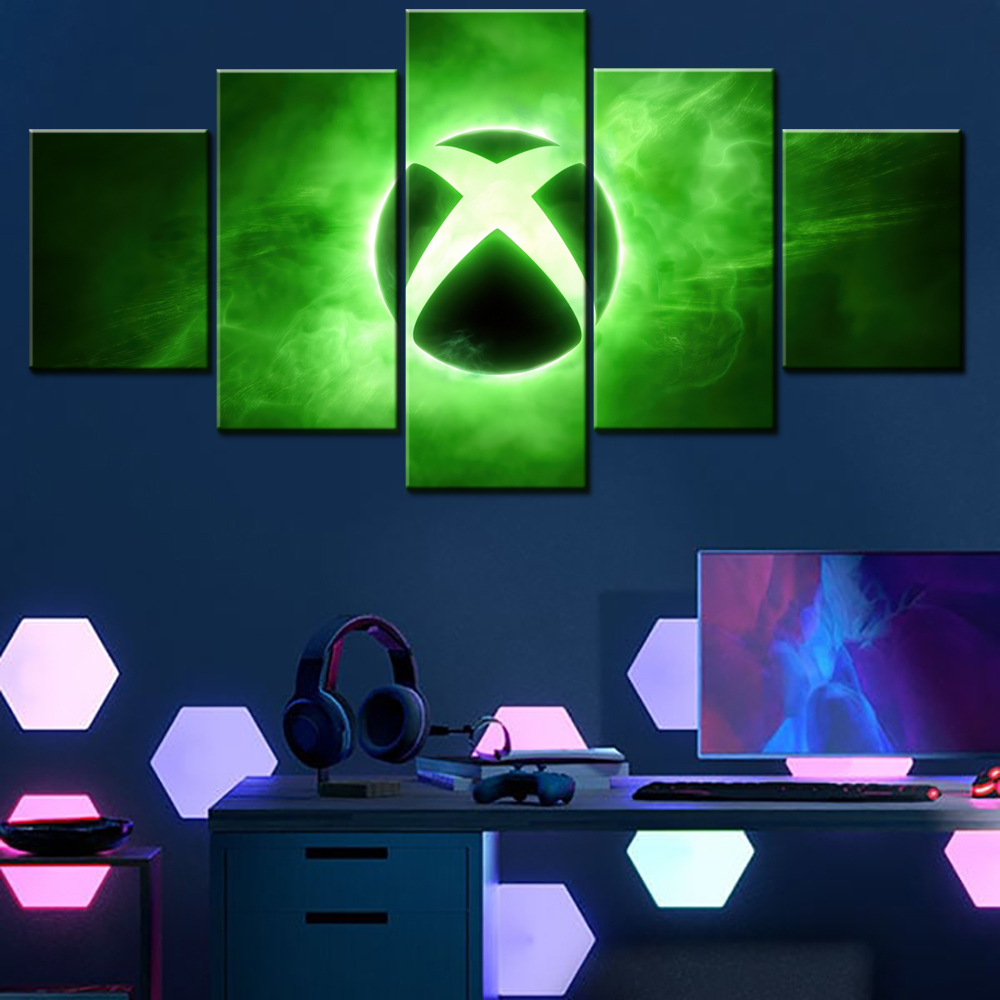 Home Decor Xbox Games - 5 قطع قماش جدار الفنون المشارك