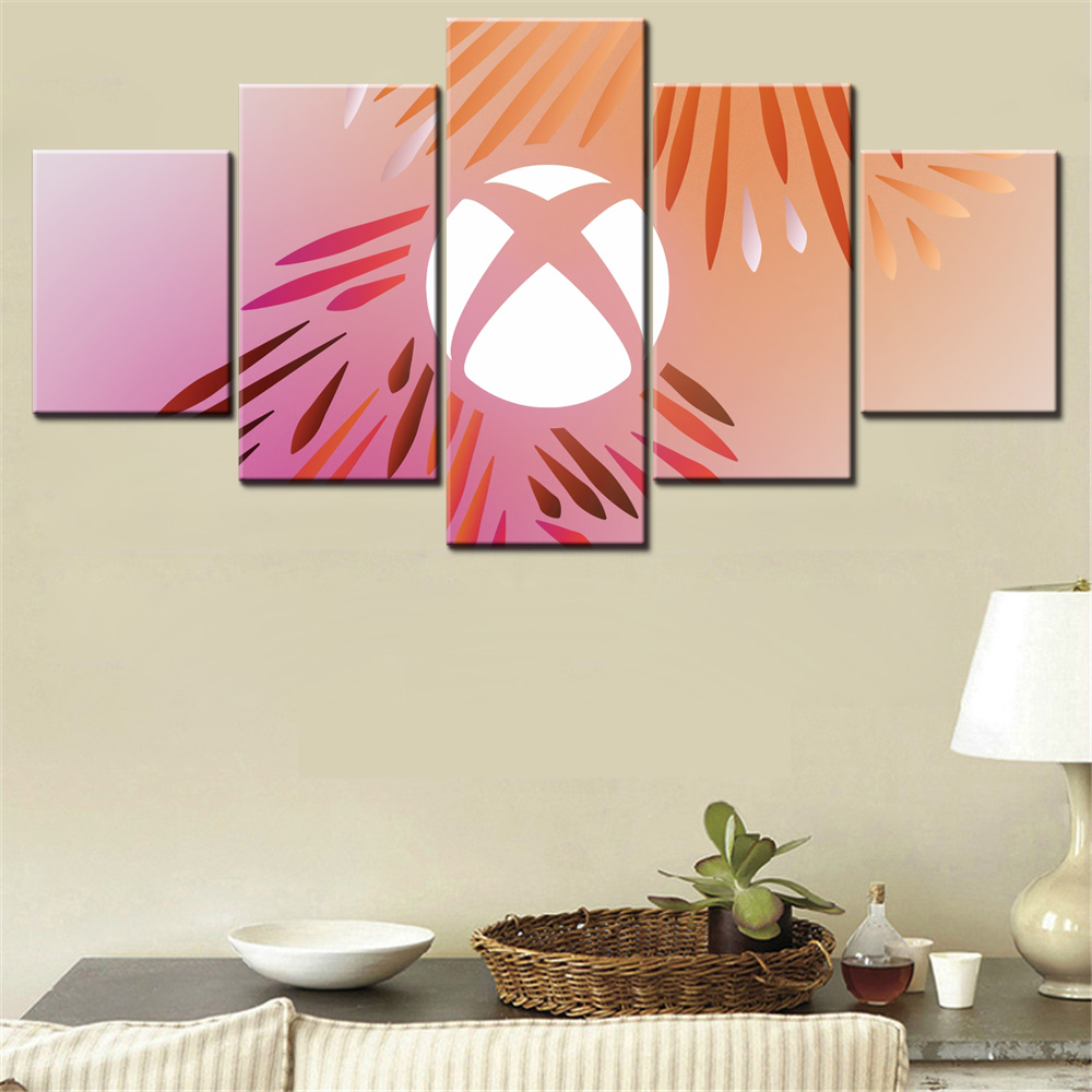 Home Decor Xbox Games - 5 قطع قماش جدار الفنون المشارك