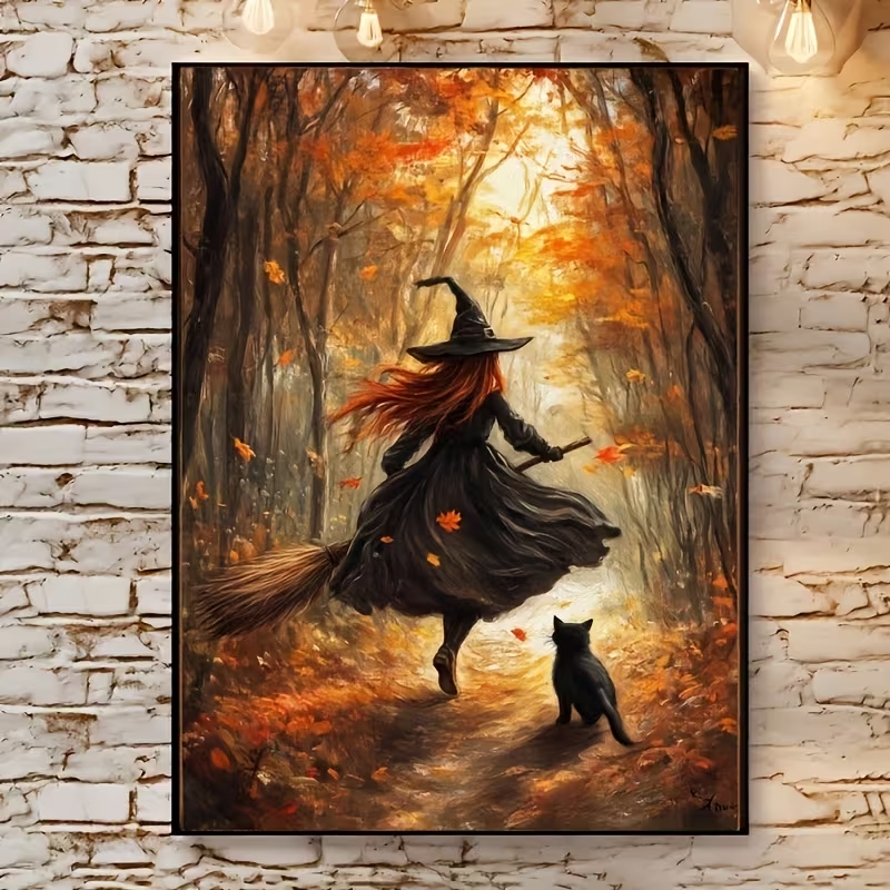 Home Decor On Wall - لوحة فنية جدارية بتصميم عتيق لساحرة