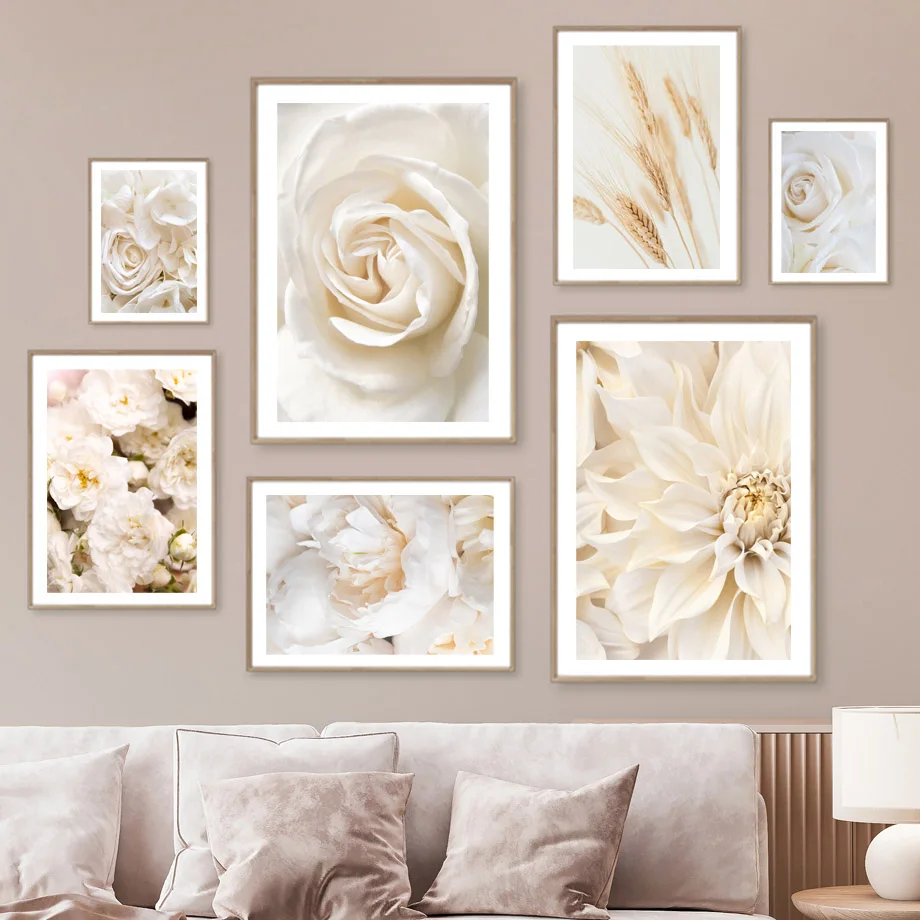 Home Decor Minimal - لوحات زهور للديكور المنزلي، فن جداري