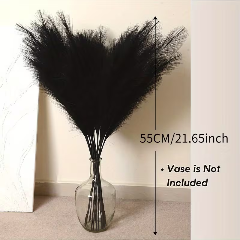 Pampas Grass Decor - 6 قطع من عشب البامباس الاصطناعي