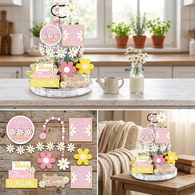 ديكور صينية متعددة الطبقات بتص - مراجعة Home Decor Daisy وسعره