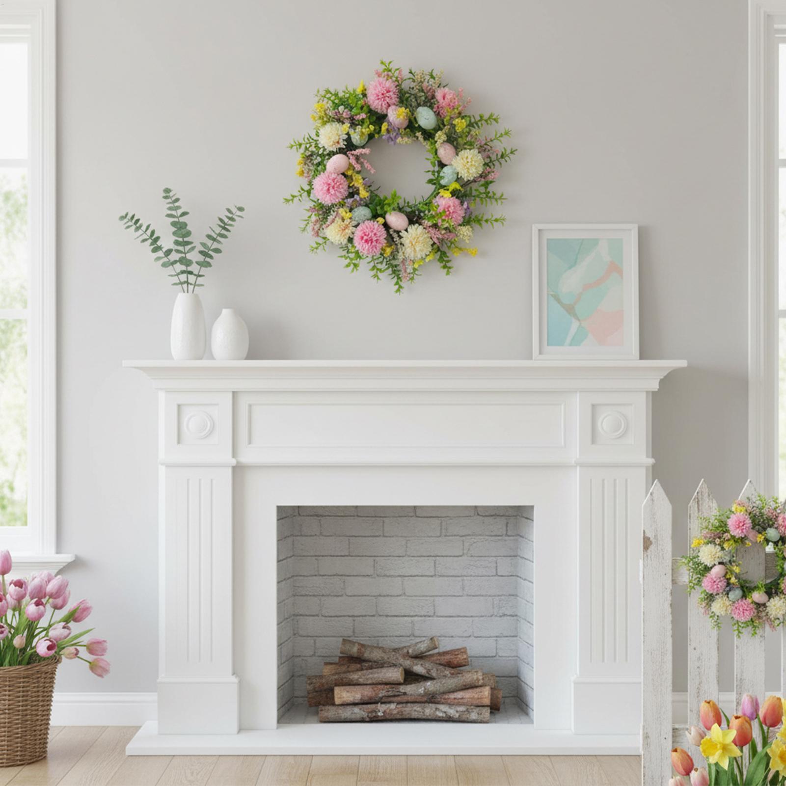 إكليل باب ربيعي 15.75 بوصة، إك - مراجعة Home Decor Daisy وسعره