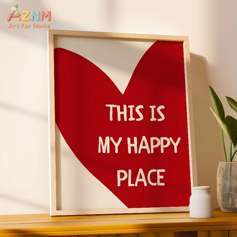 لوحة فنية 'هذا هو مكاني السعيد - مراجعة Home Decor Minimal وسعره