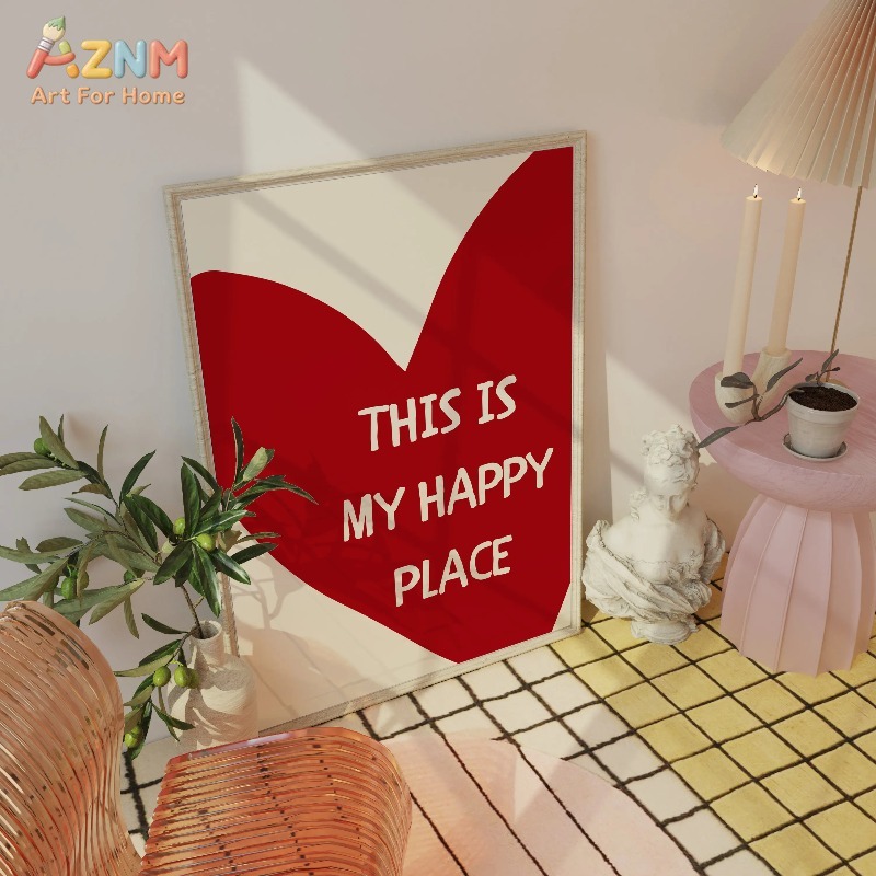 لوحة فنية 'هذا هو مكاني السعيد - مراجعة Home Decor Minimal وسعره