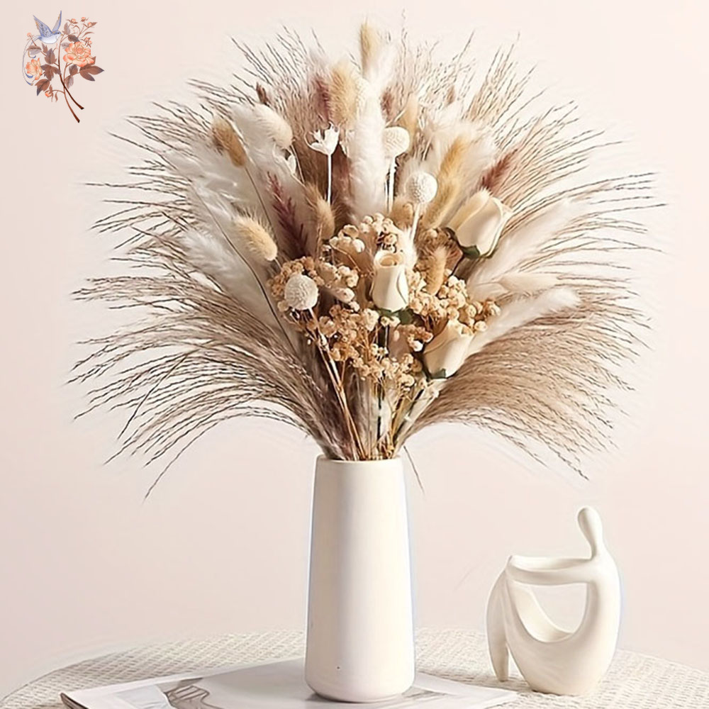 80 قطعة من الزهور الاصطناعية ا - مراجعة Pampas Grass Decor وسعره