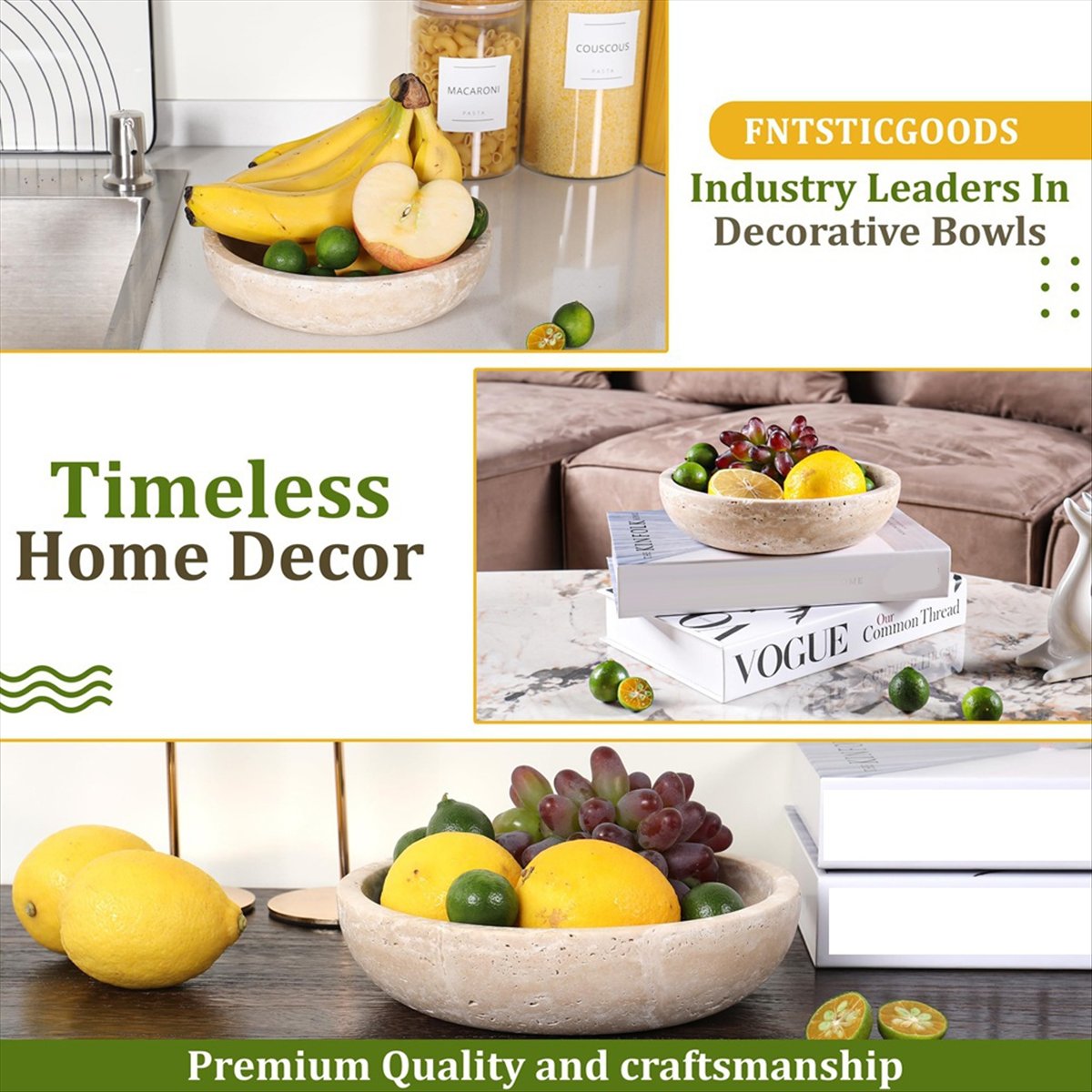 وعاء ترافرتين زخرفي عصري لعام  - مراجعة Home Decor Trend 2026 وسعره