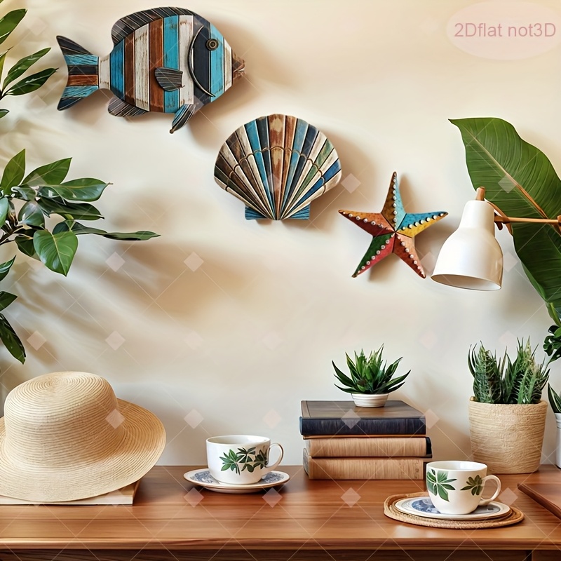 3 قطع/مجموعة ديكور جداري خشبي  - مراجعة Home Decor Nautical وسعره