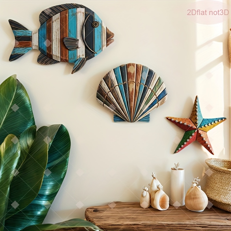 3 قطع/مجموعة ديكور جداري خشبي  - مراجعة Home Decor Nautical وسعره