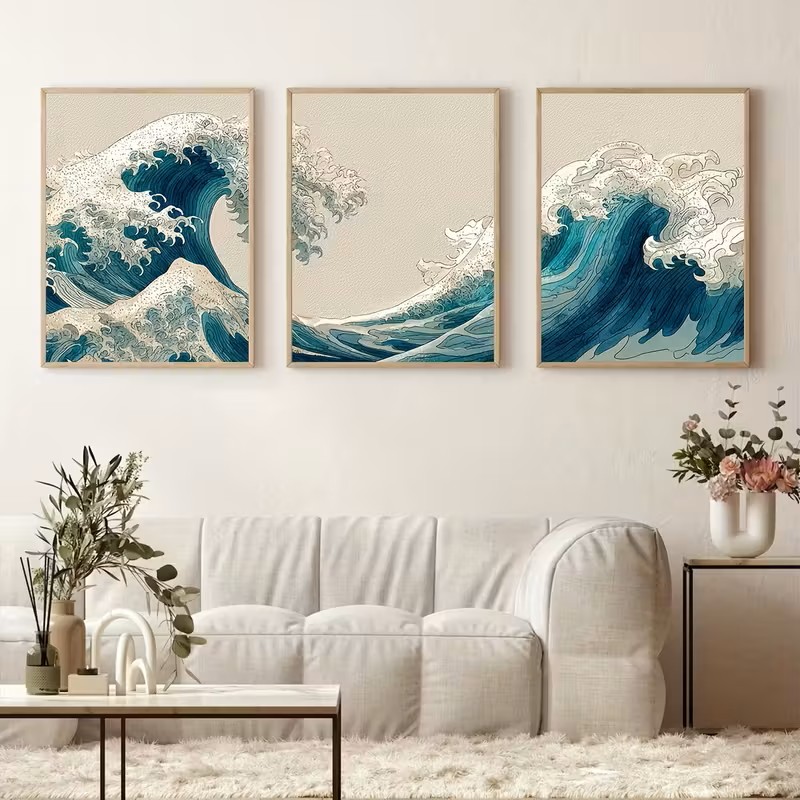 لوحة قماشية بدون إطار، 3 قطع،  - مراجعة Home Decor Nautical وسعره