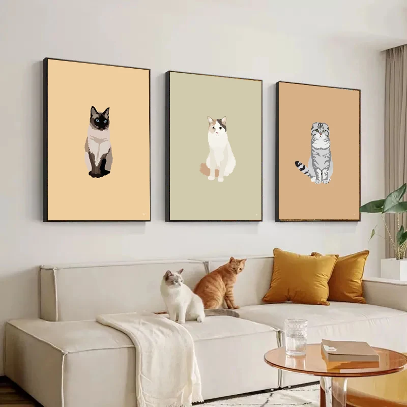 ملصقات قطط سيام وسفينكس وسكوتش - مراجعة Home Decor Minimal وسعره