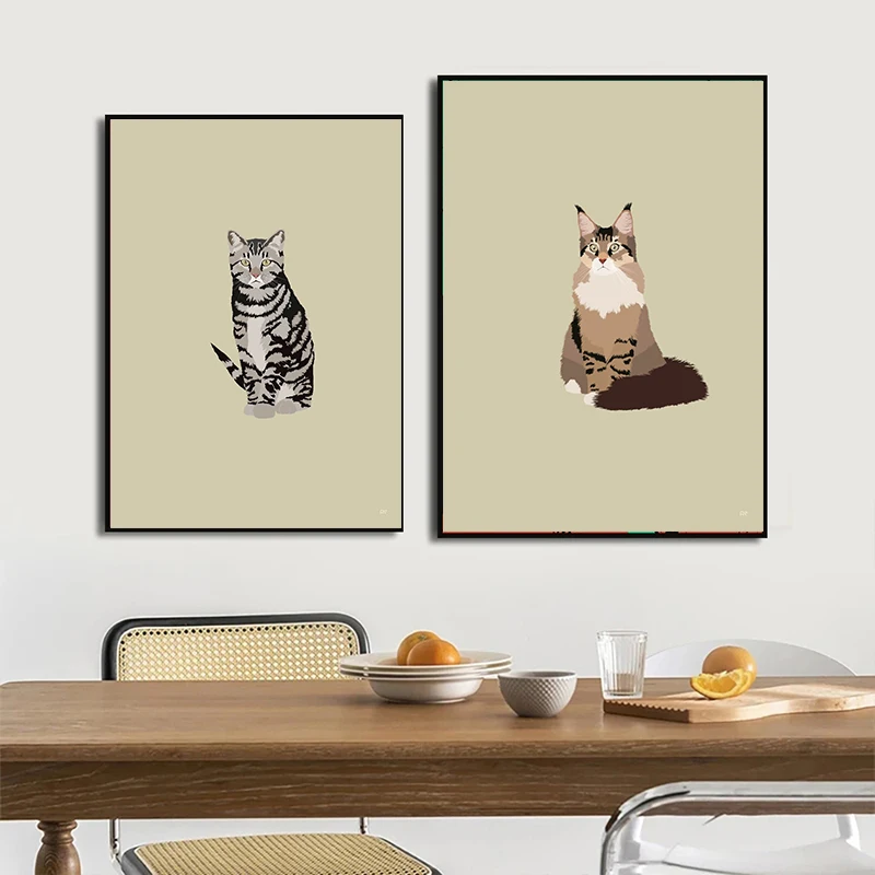 ملصقات قطط سيام وسفينكس وسكوتش - مراجعة Home Decor Minimal وسعره
