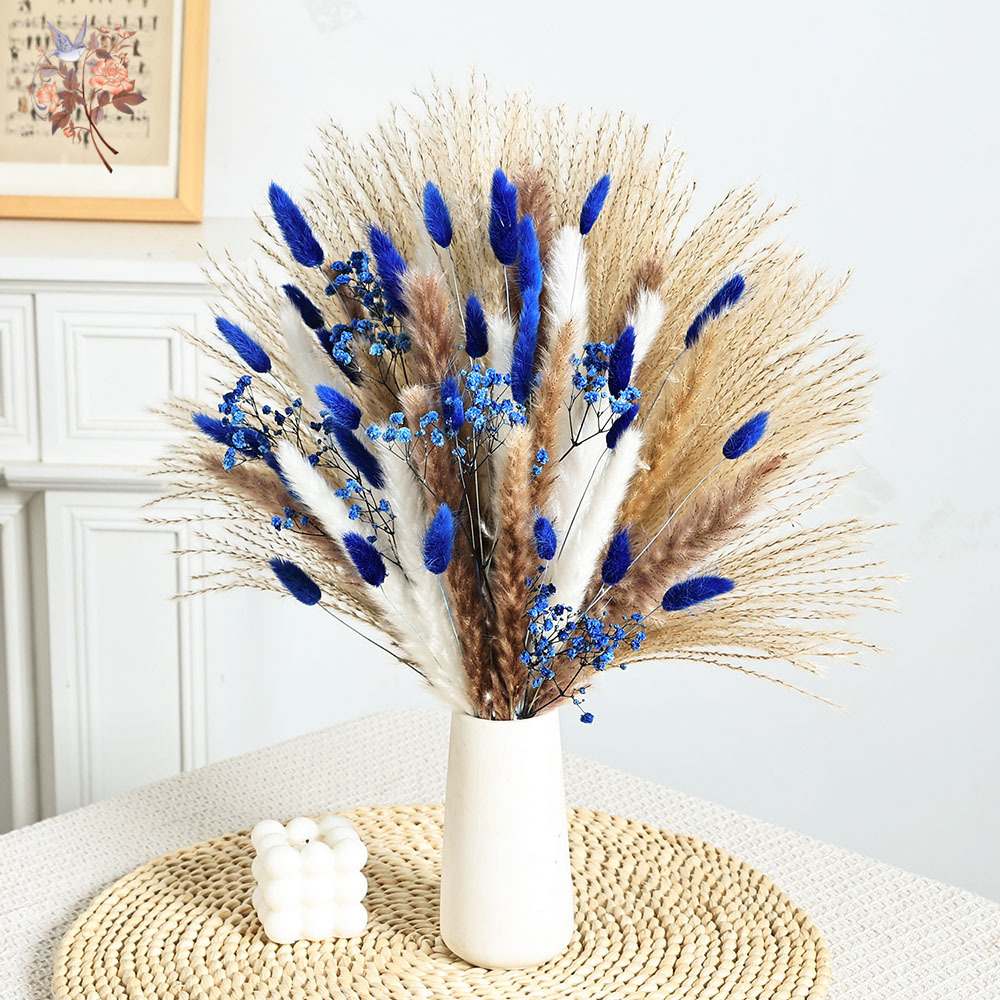 70 الجذعية الأزرق رقيق أرنب ذي - مراجعة Pampas Grass Decor وسعره