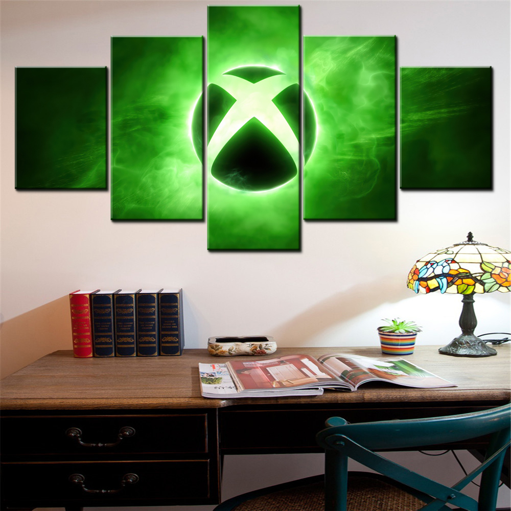 5 قطع قماش جدار الفنون المشارك - مراجعة Home Decor Xbox Games وسعره