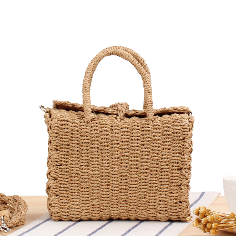 حقيبة شاطئ صيفية من القش للنسا - مراجعة Home Decor Rattan وسعره