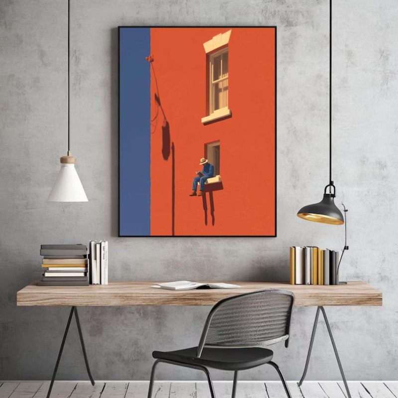 لوحة فنية جدارية بتصميم عتيق ب - مراجعة Home Decor Minimal وسعره