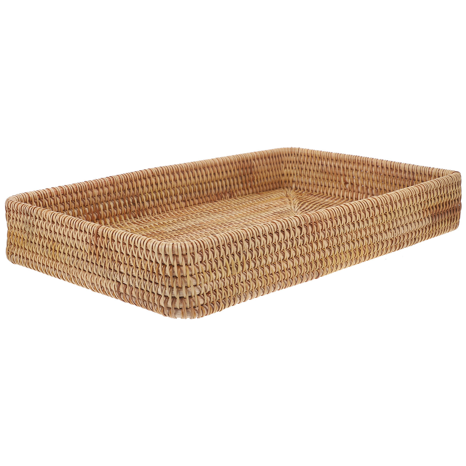 صينية مستطيلة كبيرة منسوجة يدو - مراجعة Home Decor Rattan وسعره