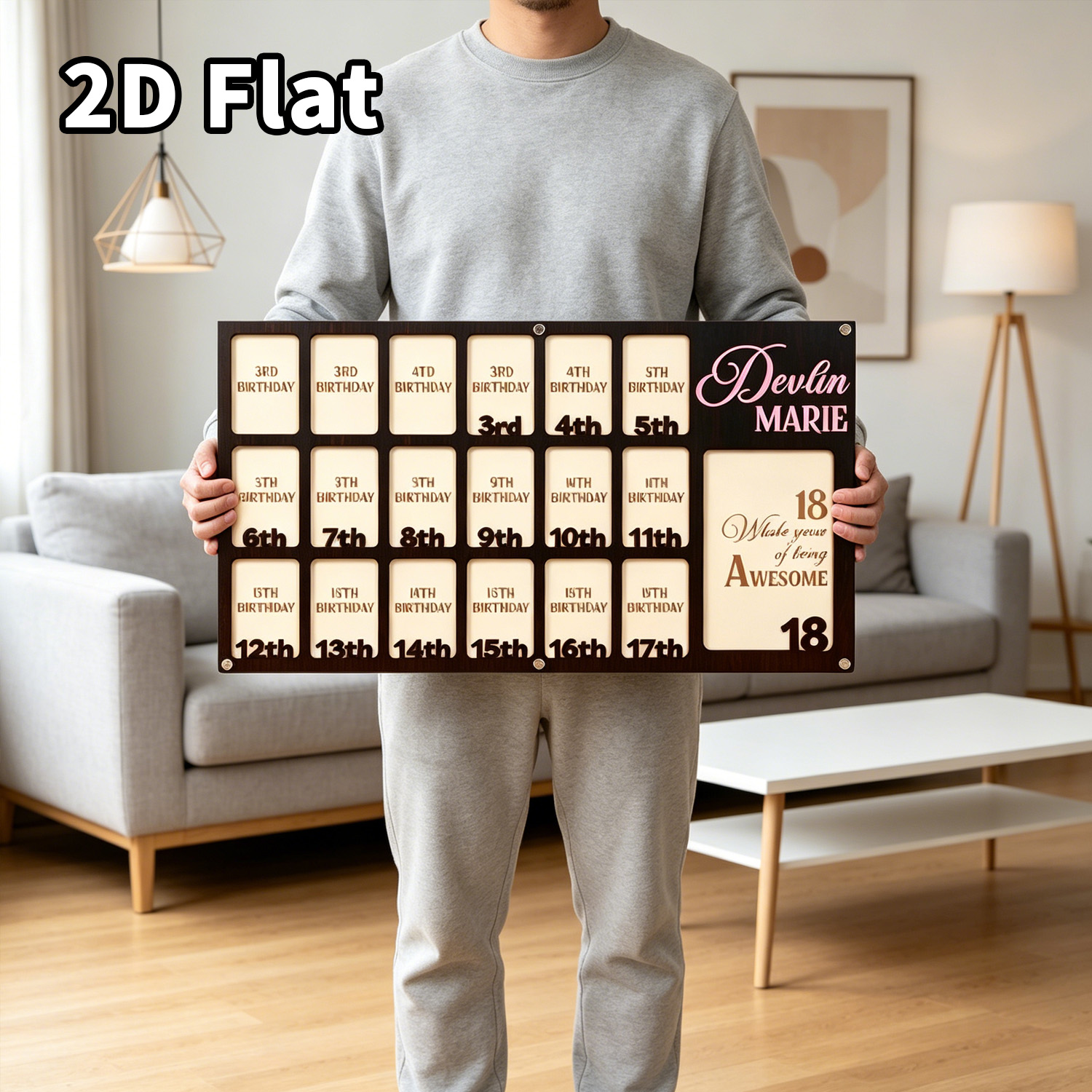 لوحة خشبية مخصصة للصور، ديكور  - مراجعة Home Decor Frames وسعره