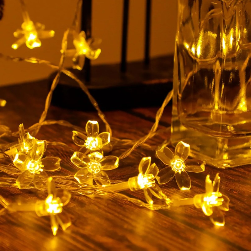 1 قطعة أضواء زهور الكرز تعمل ب - مراجعة Fairy Lights Bedroom وسعره