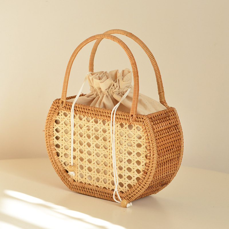 عادية جوفاء سلة من الخيزران أك - مراجعة Home Decor Rattan وسعره