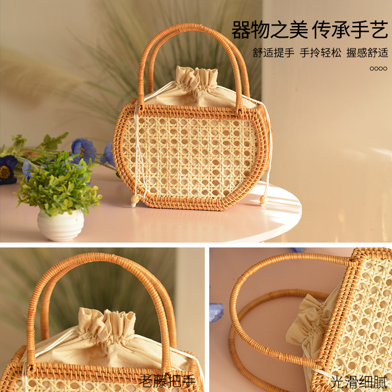عادية جوفاء سلة من الخيزران أك - مراجعة Home Decor Rattan وسعره
