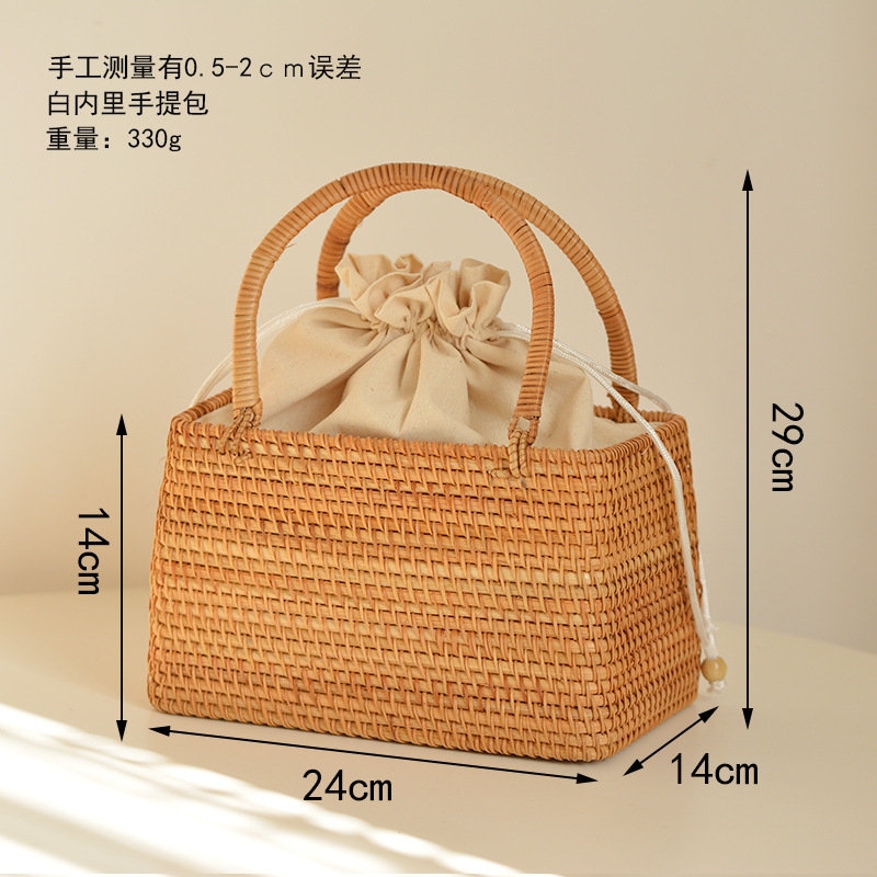 عادية جوفاء سلة من الخيزران أك - مراجعة Home Decor Rattan وسعره