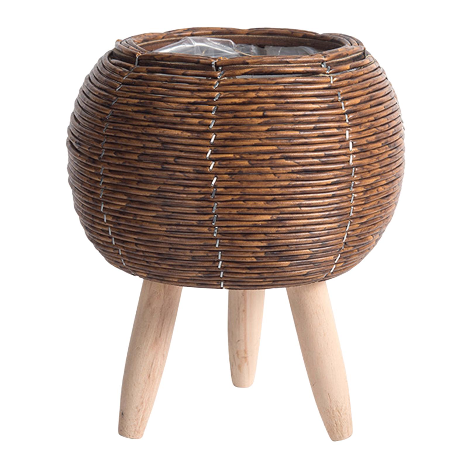 سلة منسوجة مع حامل، منظم أوعية - مراجعة Home Decor Rattan وسعره