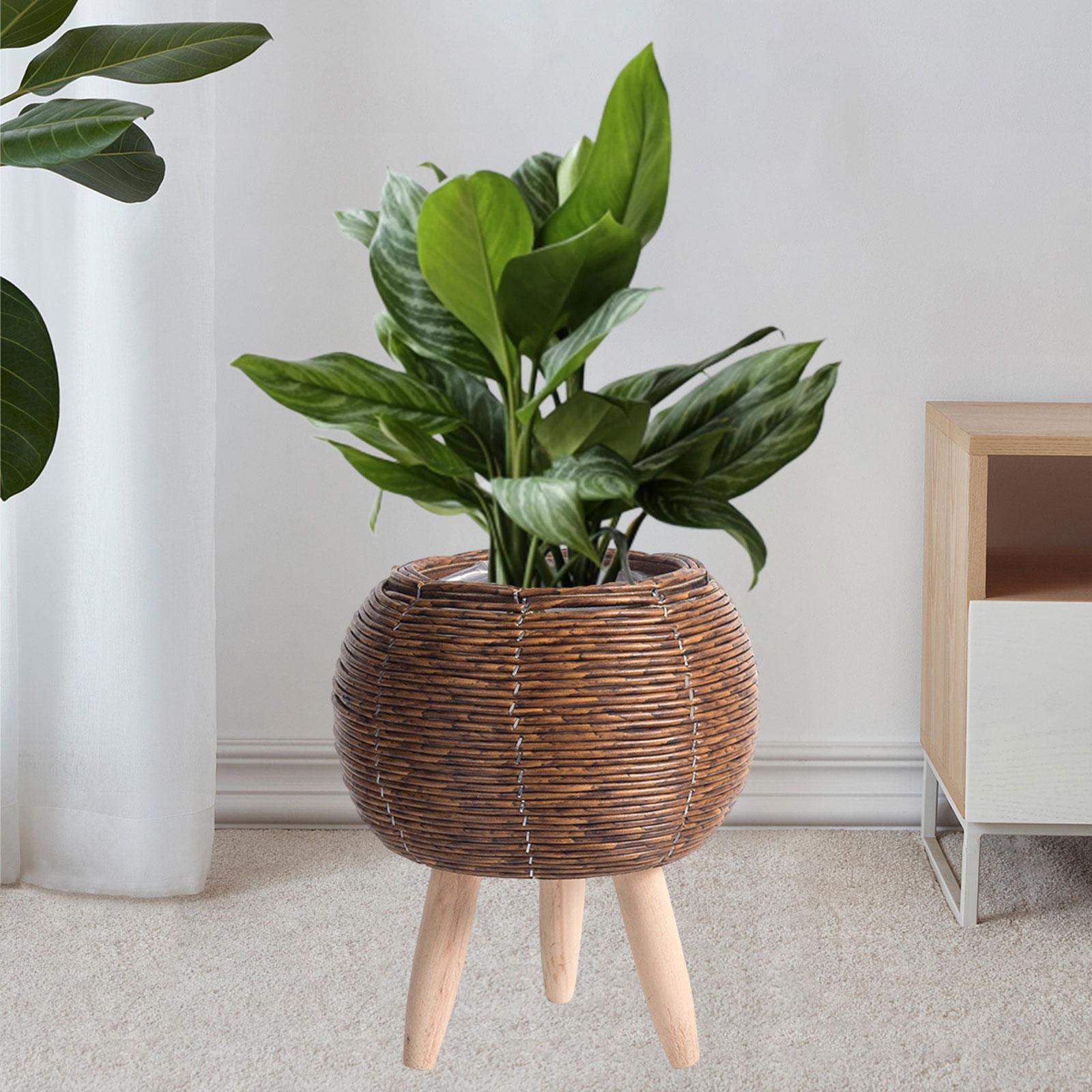 سلة منسوجة مع حامل، منظم أوعية - مراجعة Home Decor Rattan وسعره