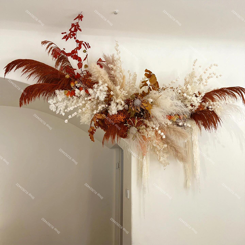 Pampas العشب بوكيه ورد صناعي أ - مراجعة Pampas Grass Decor وسعره