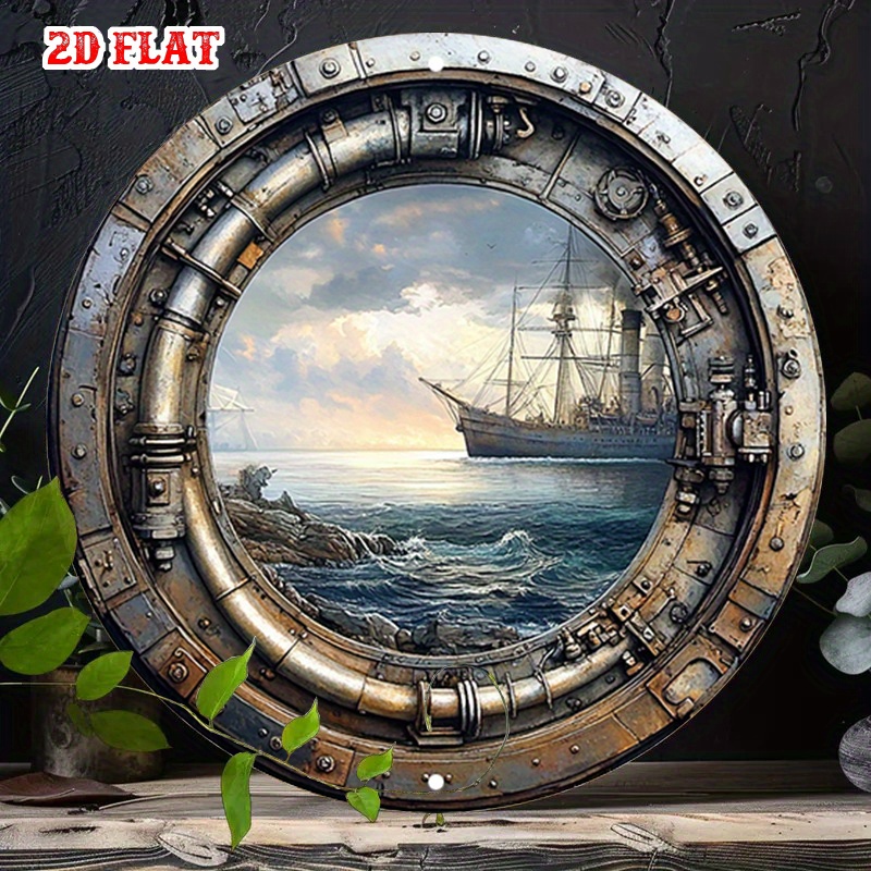 لوحة جدارية معدنية بحرية عتيقة - مراجعة Home Decor Nautical وسعره
