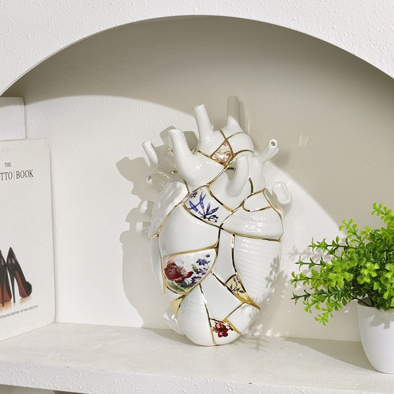 مزهرية على شكل قلب لغرفة المعي - مراجعة Home Decor Vase وسعره