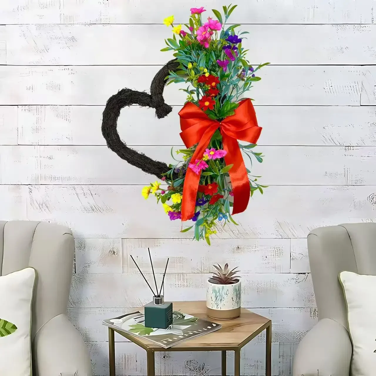 إكليل زهور الأقحوان الملون الف - مراجعة Home Decor Daisy وسعره