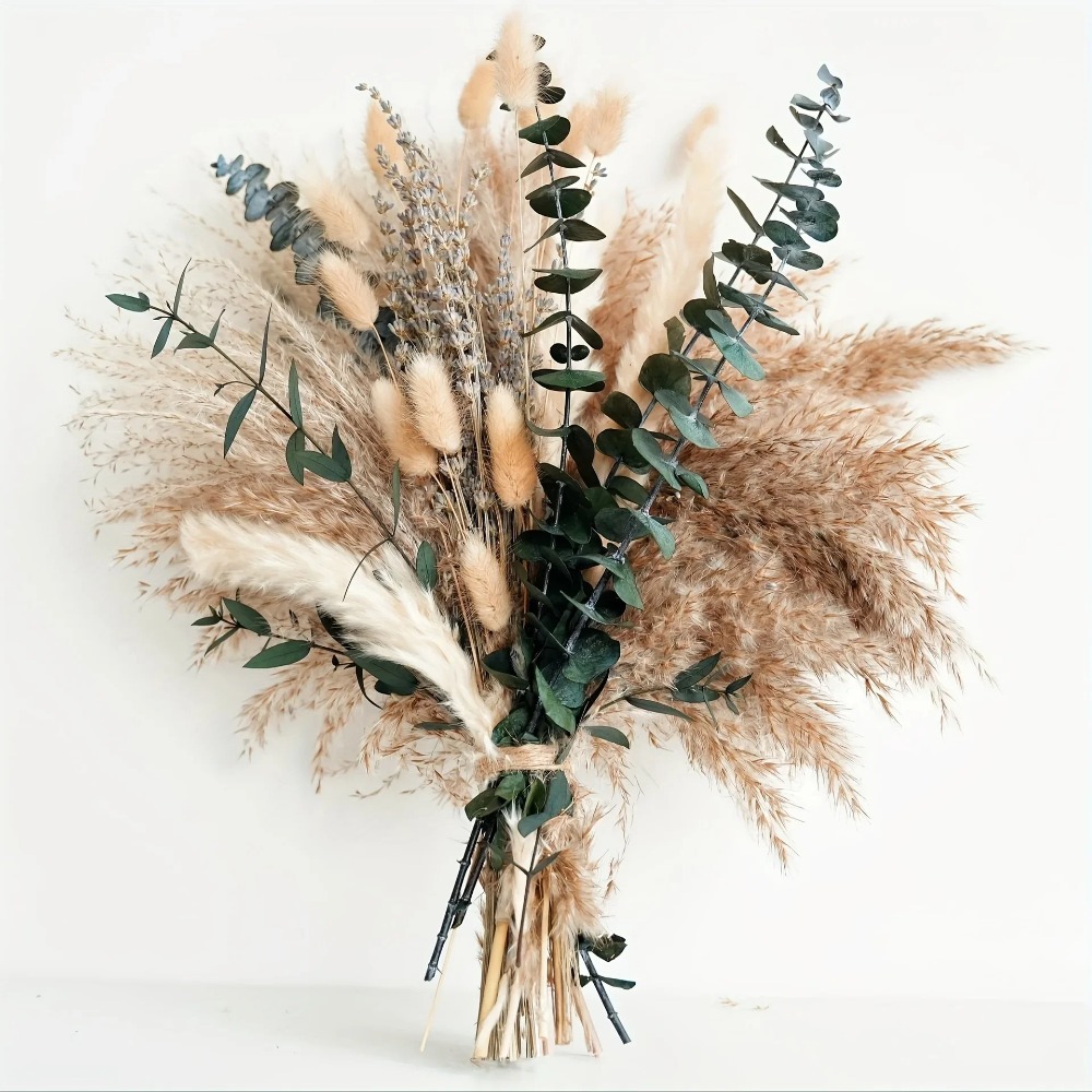 80 قطعة باقة الزهور المجففة ال - مراجعة Pampas Grass Decor وسعره