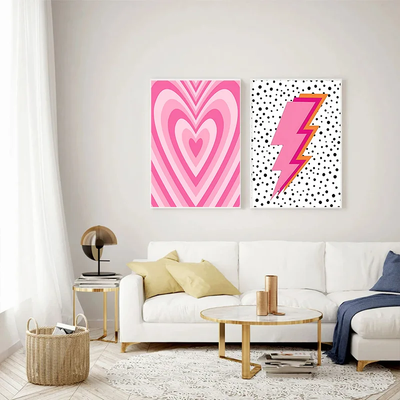 مجردة الوردي البرق التدرج الحب - مراجعة Home Decor Minimal وسعره