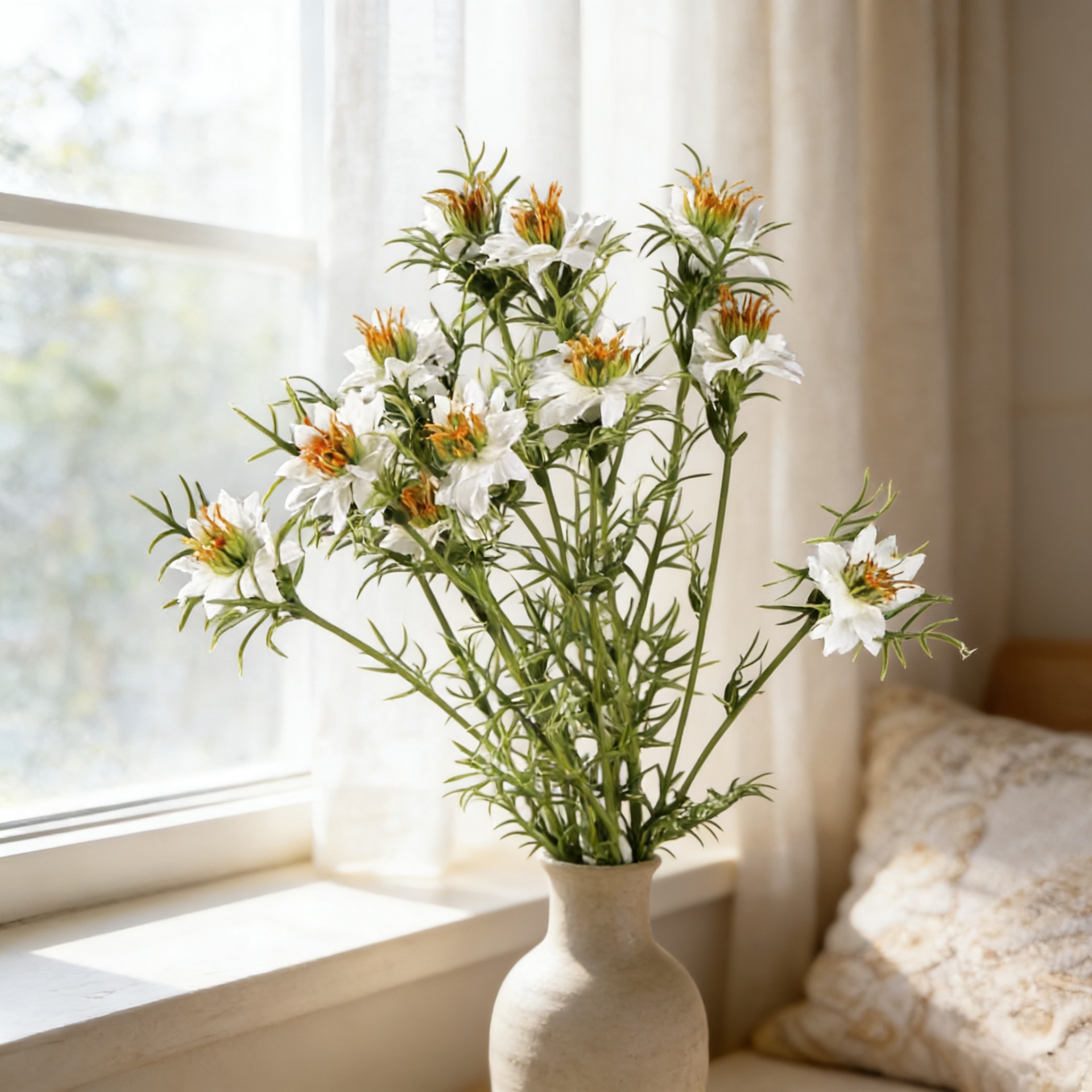 27 بوصة فو نيجيلا ديزي زهرة رذ - مراجعة Home Decor Daisy وسعره