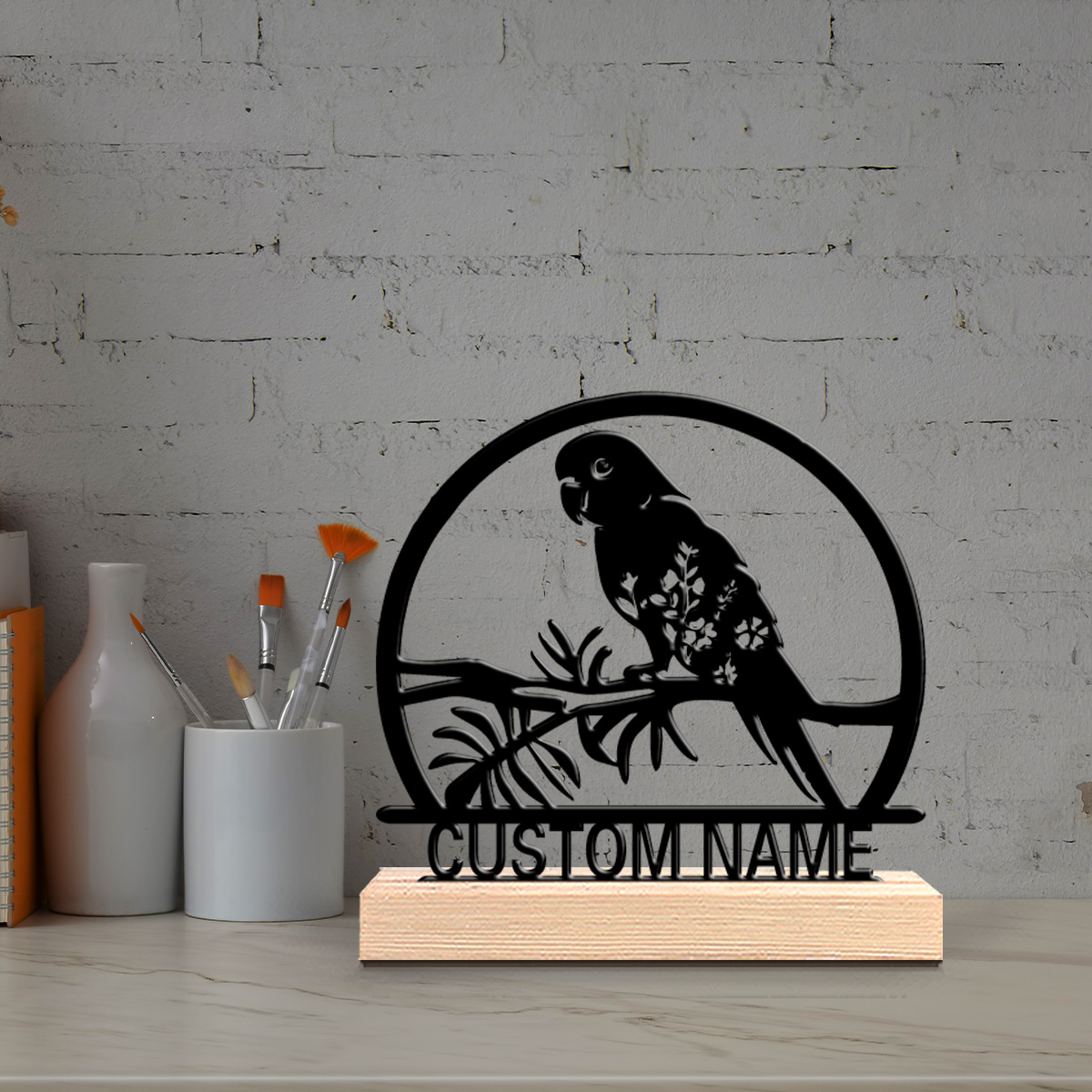 تمثال معدني مخصص على شكل ببغاء - مراجعة Home Decor Frames وسعره