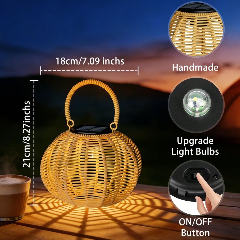 مصباح شمسي من الروطان للديكور  - مراجعة Home Decor Rattan وسعره