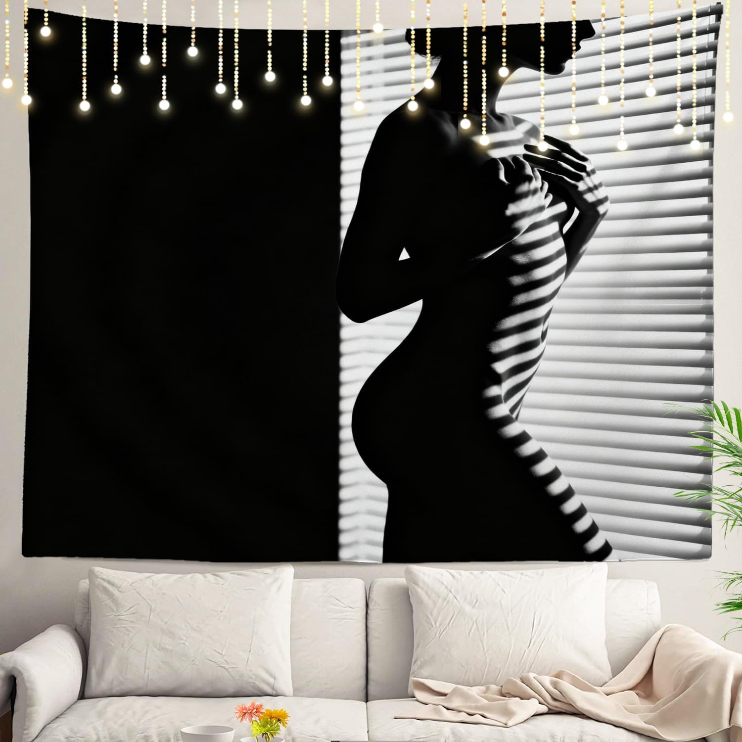 لوحة جدارية تجريدية لشكل امرأة - مراجعة Fairy Lights Bedroom وسعره