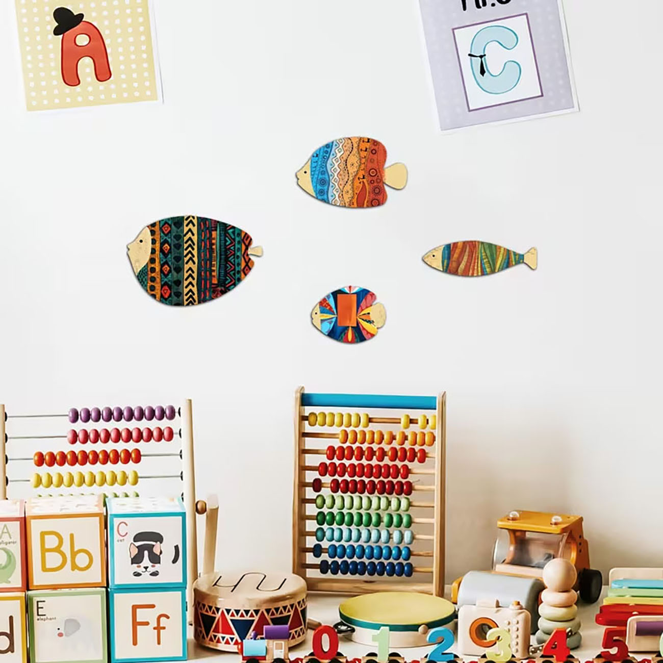 4 قطع ديكور حائط خشبي على شكل  - مراجعة Home Decor Nautical وسعره