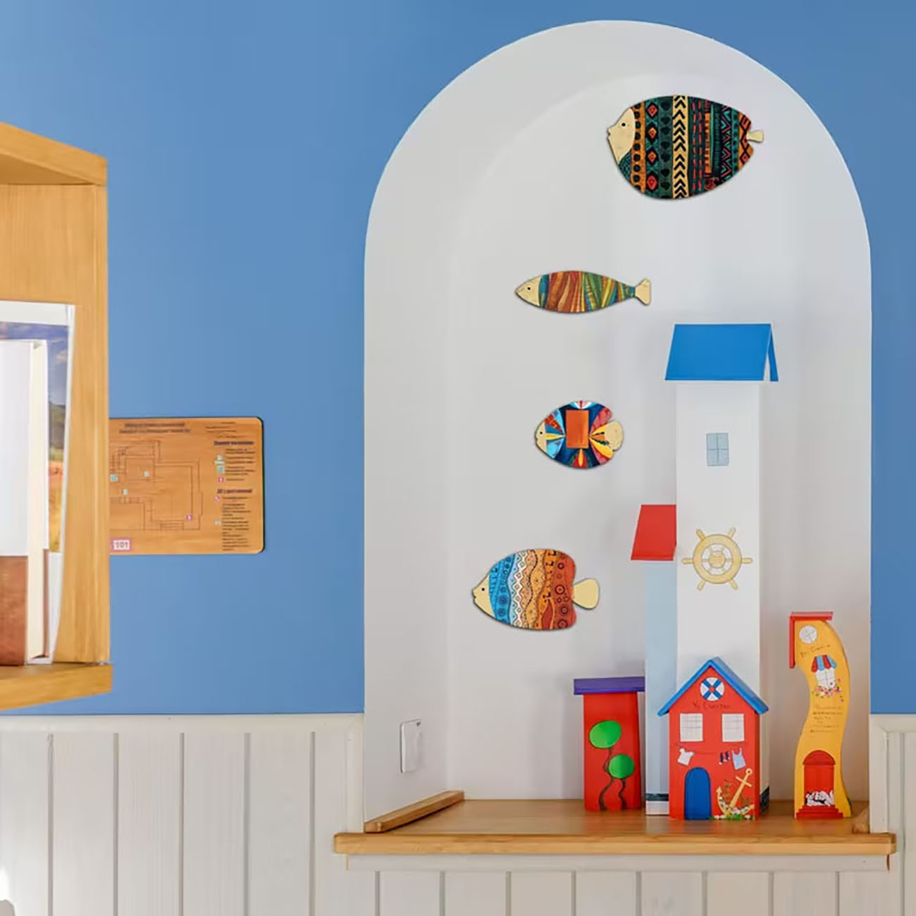 4 قطع ديكور حائط خشبي على شكل  - مراجعة Home Decor Nautical وسعره
