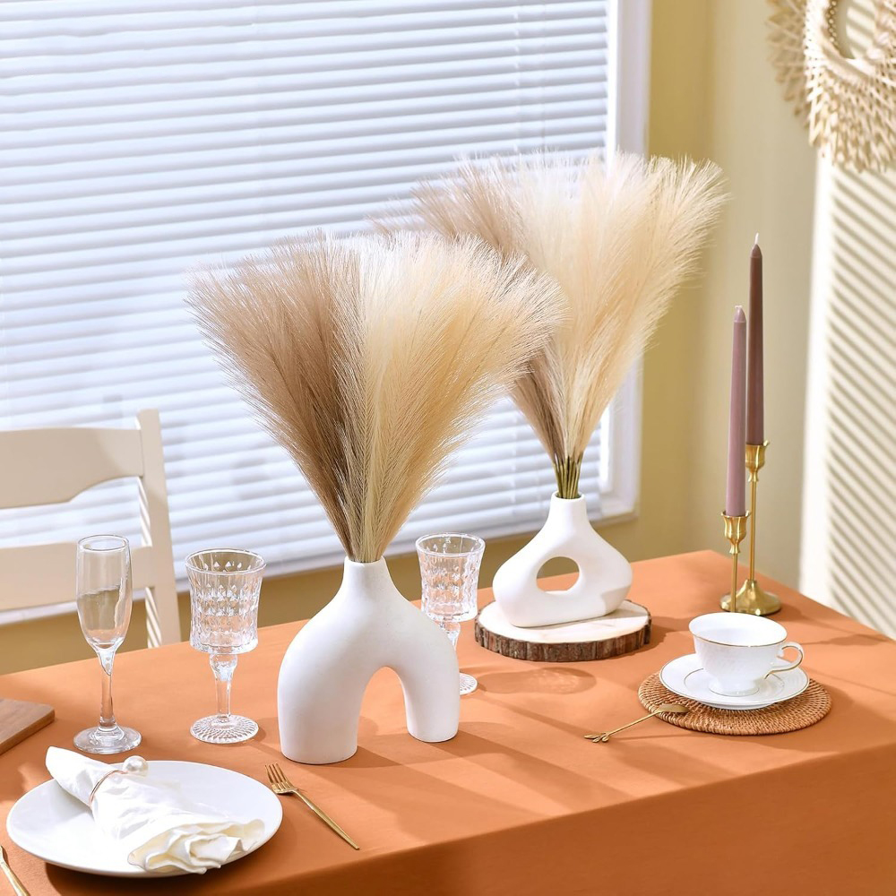 15 قطعة من عشب البامباس الاصطن - مراجعة Pampas Grass Decor وسعره