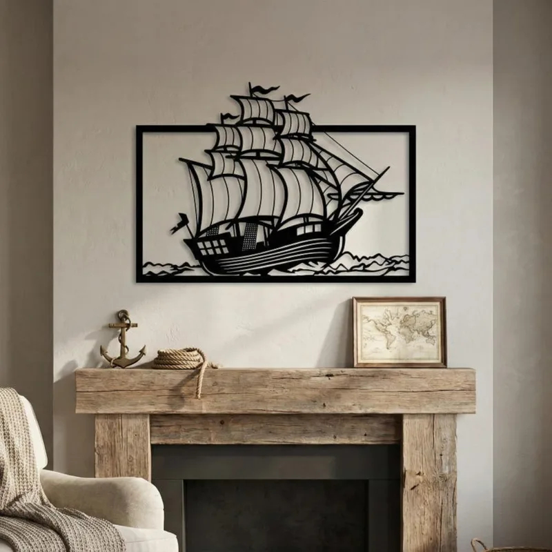 لوحة جدارية معدنية على شكل قار - مراجعة Home Decor Nautical وسعره