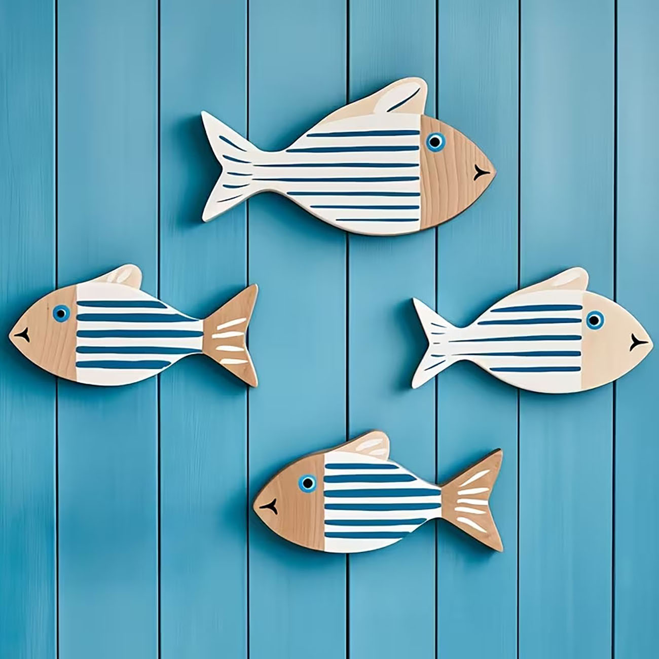 4 قطع ديكور حائط خشبي على شكل  - مراجعة Home Decor Nautical وسعره